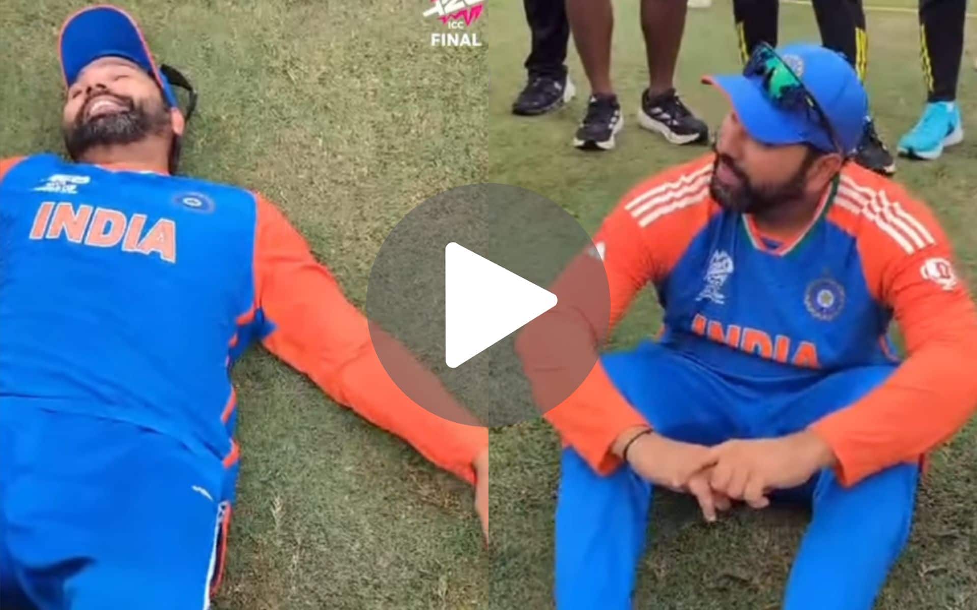 [Watch] Rohit Sharma Lies On The Ground In A 'Dreamy' Experience After World Cup Win